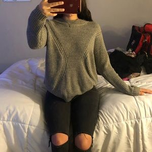 Grey knit sweater !